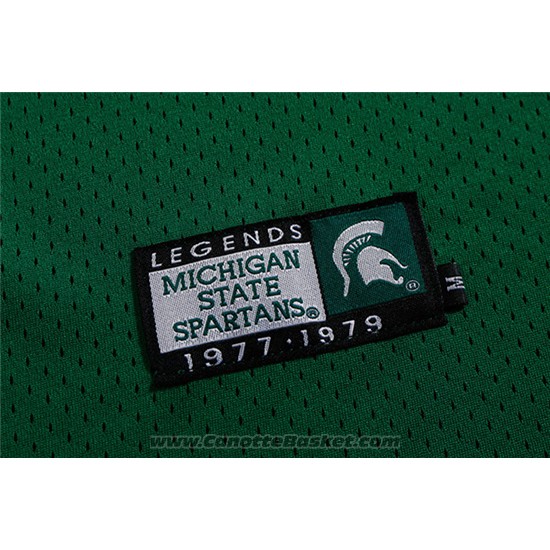 Maglia NCAA Michigan State Spartans Magic Johnson #33 Retro Verde